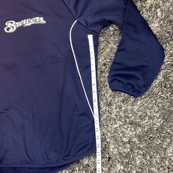 New Milwaukee BREWERS Authentic Majestic Therma Base Pullover - Picture 9 of 15
